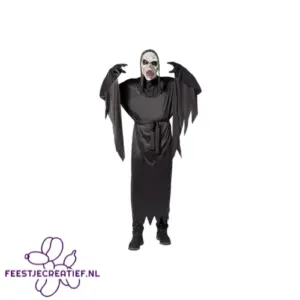 Halloween 181 Ghostface Kostuum Zwart – One Size – Heren