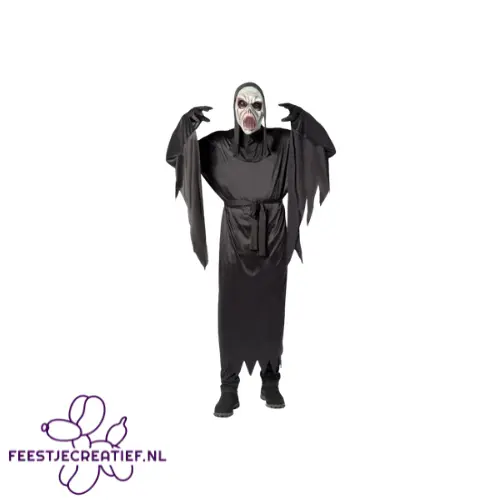 Ghostface Kostuum Zwart – One Size – Heren 1 Ghostface Kostuum Zwart – One Size – Heren