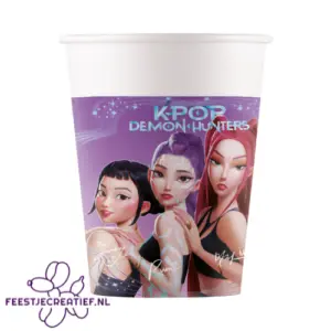 8 papieren bekers 200 ml FSC K-POP Demon Hunters