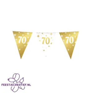 Vlaggenlijn Fancy - 70 jaar - Wit-Goud