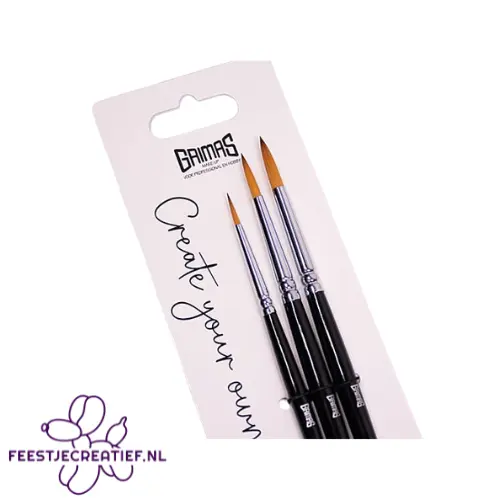 Grimas Schmink kwasten set – 3 stuk 1 Grimas Schmink kwasten set – 3 stuk