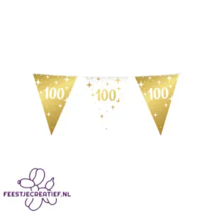 Vlaggenlijn Fancy - 100 jaar - Wit-Goud